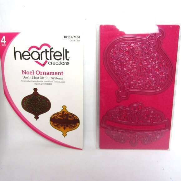 Heartfelt Creations Noel Ornament Craft Dies 4 Pcs HCD1-7188 Christmas Holiday - Picture 1 of 3